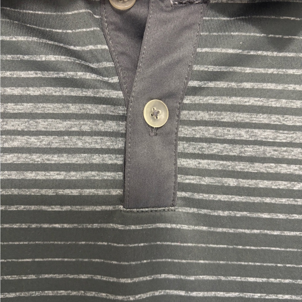 Nike Golf Tour Performance Dri-Fit Gray Striped Polo Shirt Men Size XL - Picture 7 of 15